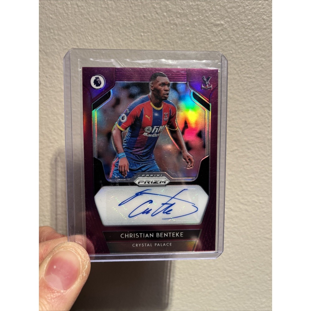 2019-20 Prizm EPL Purple Autographs #S-CB Christian Benteke Palace Auto #97/99